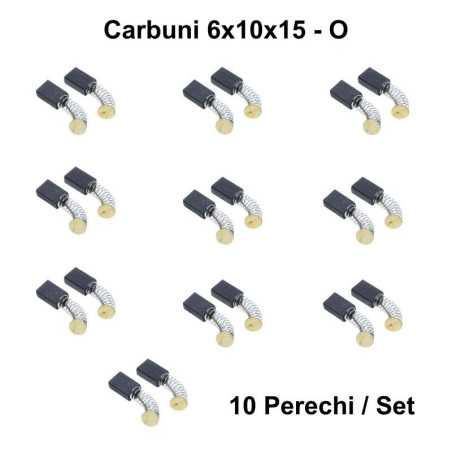 Perii Colectoare Carbuni 6x10x15 - O / 10Set/Punga