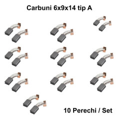 Perii Colectoare Carbuni 6x9x14 - A - 2 Canale / 10Set/Punga