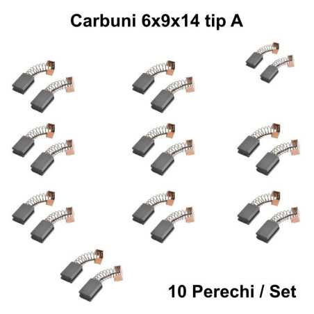Perii Colectoare Carbuni 6x9x14 - A - 2 Canale / 10Set/Punga