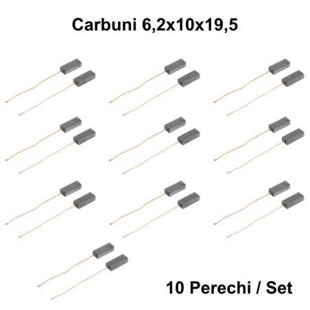 Perii Colectoare Carbuni 6,2x10x19,5 - Cu Fir / 10Set/Punga