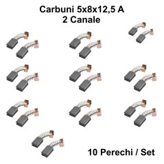 Perii Colectoare Carbuni 5x8x12,5 - A - 2 Canale / 10Set/Punga