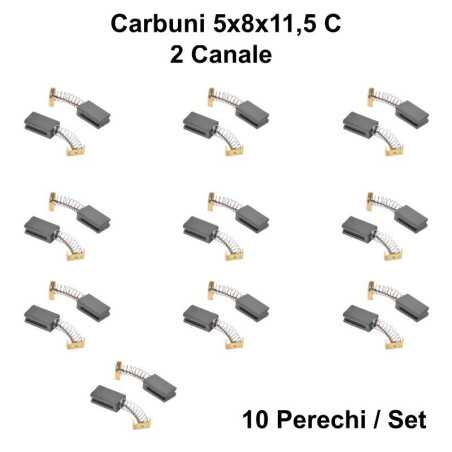 Perii Colectoare Carbuni 5x8x11,5 - C / 10Set/Punga