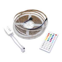 Kit banda LED COB RGB Magic 10m, 576 LED/m, 14W/m, 24V, controler muzical si telecomanda