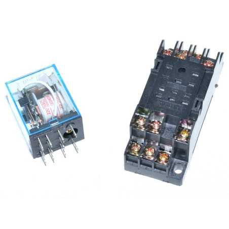 Releu 220V AC, Elecromagnetic 11 Pini cu Soclu