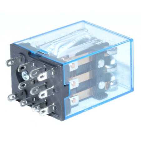 Releu 12V AC , Elecromagnetic 11 Pini cu Soclu