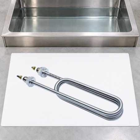 Rezistenta Electrica 2500W din Inox, 3 Spire 210x50mm, Filet M14, Tub Ø8mm, 220V