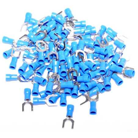 Papuc Electric tip Furca ø 6mm Albastru ,100Buc/Set