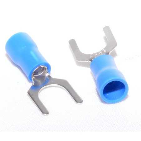 Papuc Electric tip Furca ø 6mm Albastru ,100Buc/Set