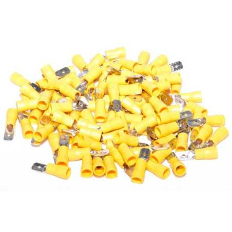 Papuc Electric Galben Tata 6,3mm ,100buc/set
