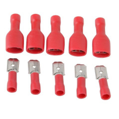 Papuci Auto Terminali Izolati - Rosu / 6,3mm M+T 200buc/set