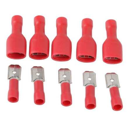 Papuci Auto Terminali Izolati - Rosu / 6,3mm M+T 200buc/set