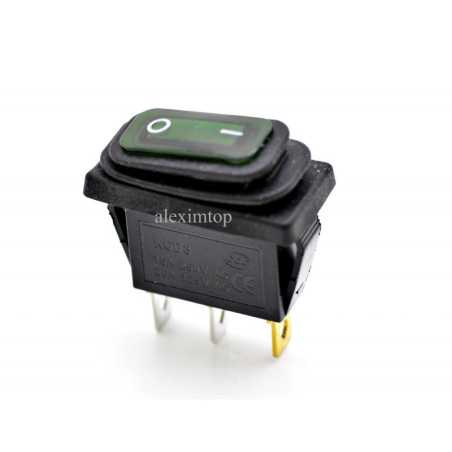 Intrerupator IRS Ingust verde 3C cu cauciuc 220V-15A IRS-KCD3-V