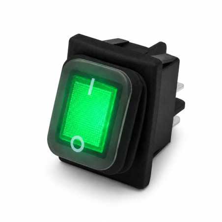 Intrerupator IRS KCD4 16A 250V cu Membrana Cauciuc si LED Verde