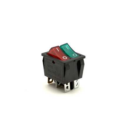Comutator IRS ON-OFF Rosu/Verde KCD6 15A-250V