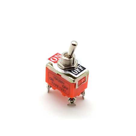 Intrerupator Basculant Dublu On-Off Metal 220V-15A