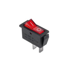 Intrerupator IRS ingust on-off rosu 2 contacte 220V-10A