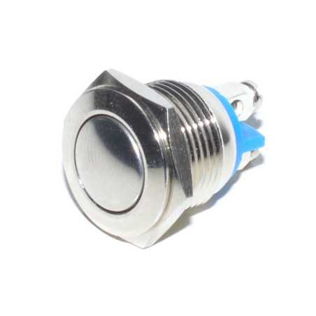 Intrerupator Push Metalic 16mm / 220V cu Revenire