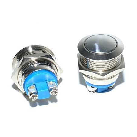 Intrerupator Push Metalic 16mm / 220V cu Revenire