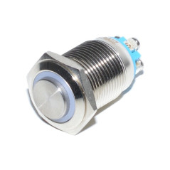 Push Metalic 16mm cu Led Rosu 220V