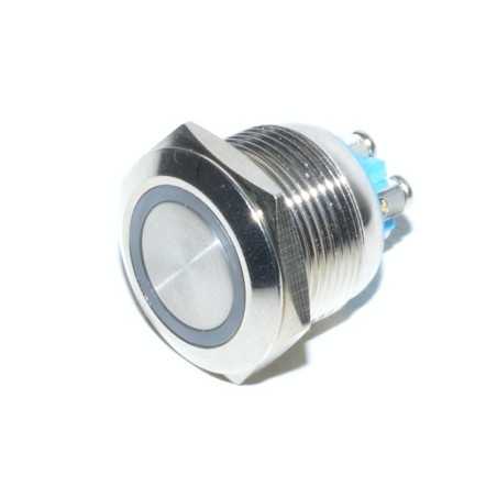 Intrerupator Push Metalic cu Led 19mm / 24v cu Revenire