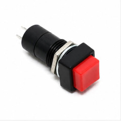 Buton cu Retinere Patrat 12x37mm 3A 250V AC