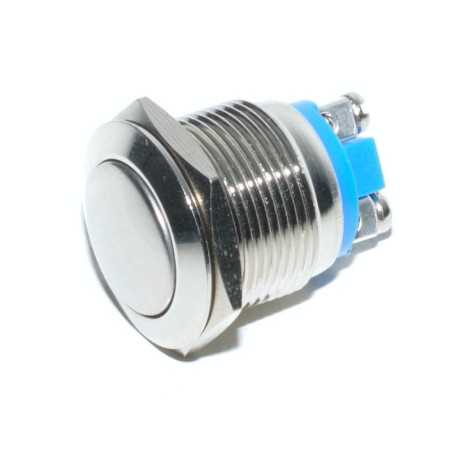 Intrerupator Push Metalic 19mm cu Revenire