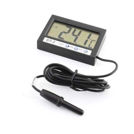 Termometru Digital Multifunctional Interior Exterior Si Ceas Cu Sonda Pe Fir ST-2