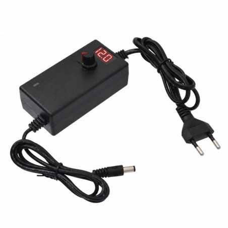 Alimentator Reglabil 3-12V DC 2A cu Afisaj Digital, Mufa 2,1mm