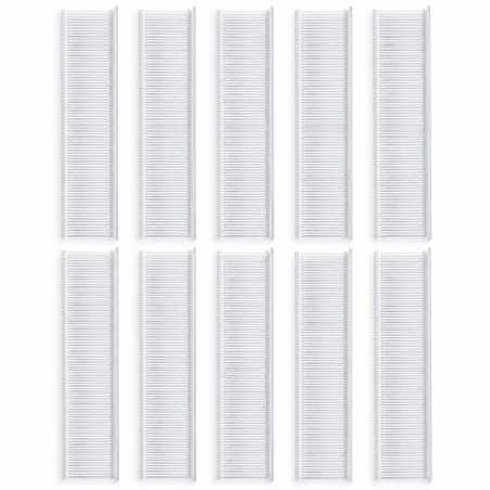 Set 10 Benzi cu Agrafe din Plastic pentru Pistol de Etichetat Textile, 2 Dimensiuni, Transparent
