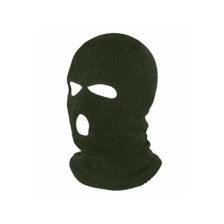 Cagulă cu 3 Găuri, Verde, Acrilic, Mărime Universală