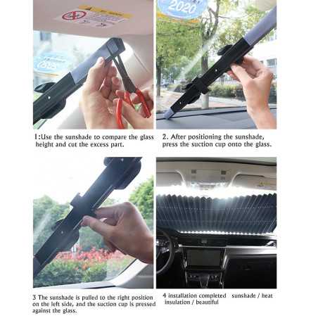 Parasolar Auto Anti-UV Retractabil