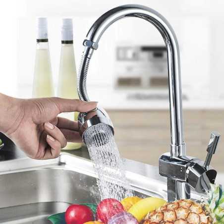 Prelungitor Adaptor Flexibil Universal Pentru Robinet Bucatarie Sau Baie, 2 Moduri Lucru
