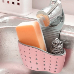 Suport Scurgere pentru Burete si Laveta de Vase Bucatarie, Curea Reglabila, Plastic Flexibil, 15x 5x 21cm