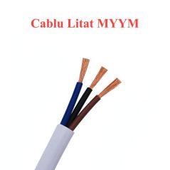 Cablu Electric Litat MYYM Alb 3x1mm / 100ml