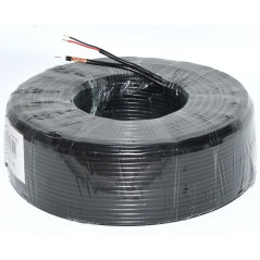 Cablu Coaxial TV RG6U Cupru + Alimentare 2x0,5 (Negru)